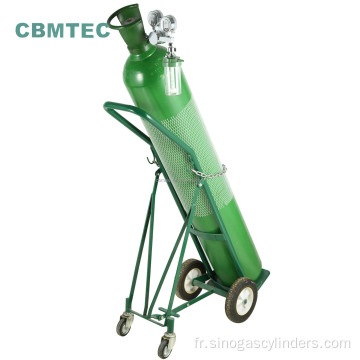 Cylindre à gaz à oxygène en acier médical